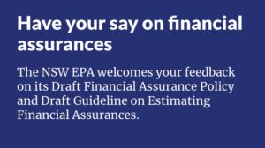 Update to NSW Waste Facilities’ Financial Assurance Requirements
