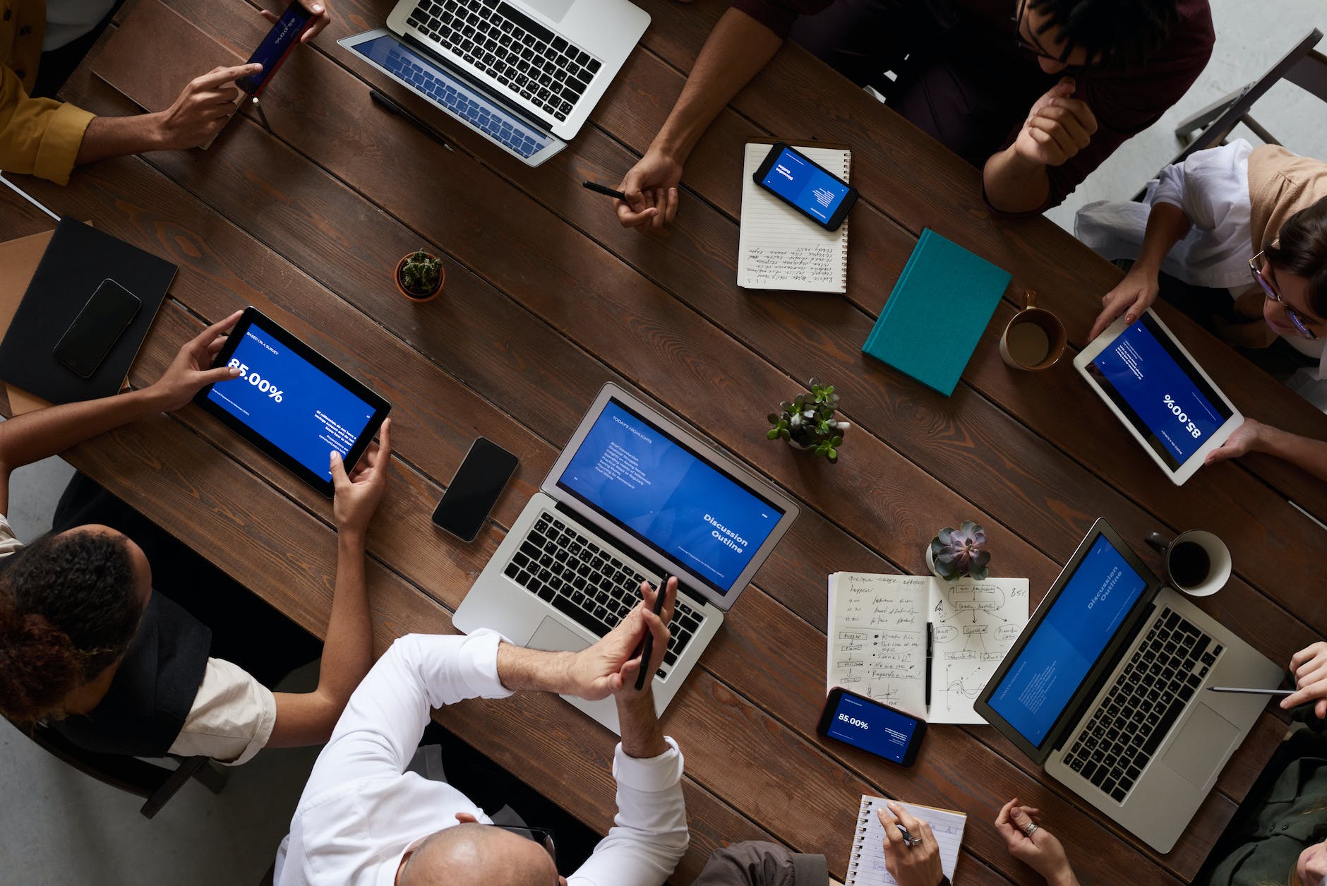 people having business meeting together